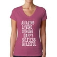 thumbnail image 1 of Awkward Styles Women's Mother Amazing Loving Strong Happy V-neck T-shirt Mother's Day Gift, 1 of 4