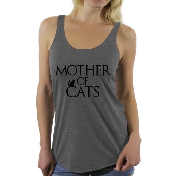 Awkward Styles Women's Mother Of Cats Fun Graphic Racerback Tank Tops Pet Lover Gift