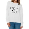 thumbnail image 1 of Awkward Styles Women's Mother Of Cats Fun Graphic Sweatshirt Tops Pet Lover Gift, 1 of 4