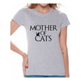 thumbnail image 1 of Awkward Styles Women's Mother Of Cats Fun Graphic T-shirt Tops Pet Lover Gift, 1 of 4