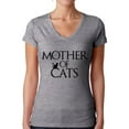 thumbnail image 1 of Awkward Styles Women's Mother Of Cats Fun V-neck T-shirt Pet Lover Gift, 1 of 4