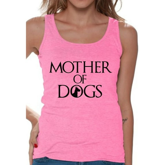 Awkward Styles Women's Mother Of Dogs Fun Graphic Tank Tops Pet Lover Dog Mom
