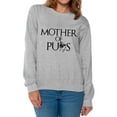 thumbnail image 1 of Awkward Styles Women's Mother Of Pugs Graphic Sweatshirt Tops Pet Loving Mom, 1 of 4