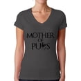 thumbnail image 1 of Awkward Styles Women's Mother Of Pugs V-neck T-shirt Pet Loving Mom, 1 of 4
