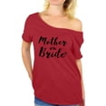 thumbnail image 1 of Awkward Styles Women's Mother Of The Bride Mom`s Graphic Off Shoulder Tops T-shirt Wedding Party, 1 of 4