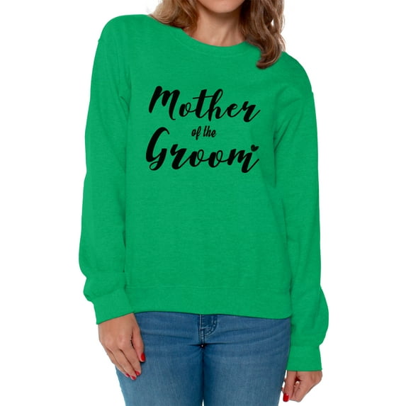 Awkward Styles Women's Mother Of The Groom Proud Mom`s Graphic Sweatshirt Tops Wedding Day