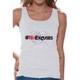 thumbnail image 1 of Awkward Styles Women's No Excuses Hashtag Graphic Tank Tops Fitness Gym Workout Motivation, 1 of 4