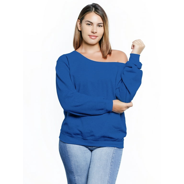 Womens off discount the shoulder sweatshirt