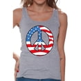 thumbnail image 1 of Awkward Styles Women's Peace Flag Patriotic Graphic Tank Tops American Flag Peace Sign, 1 of 4