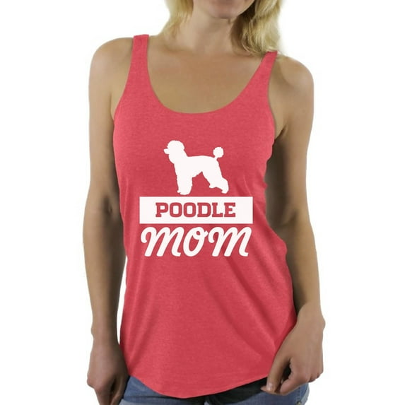 Awkward Styles Women's Poodle Mom Dog Lover Graphic Racerback Tank Tops