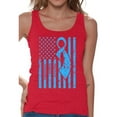 thumbnail image 1 of Awkward Styles Women's Prostate Cancer Awareness Graphic Tank Tops Light Blue Ribbon, 1 of 4