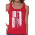 thumbnail image 1 of Awkward Styles Women's Prostate Cancer Distressed American Flag Graphic Tank Tops Fight Blue Ribbon, 1 of 4
