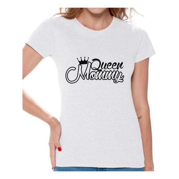 Awkward Styles Women's Queen Mommy Funny Royal Graphic T-shirt Tops Gift for Mom