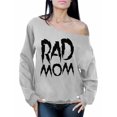 thumbnail image 1 of Awkward Styles Women's Rad Mom Cool Graphic Off Shoulder Tops Oversized Sweatshirt Black Mother's Day, 1 of 4