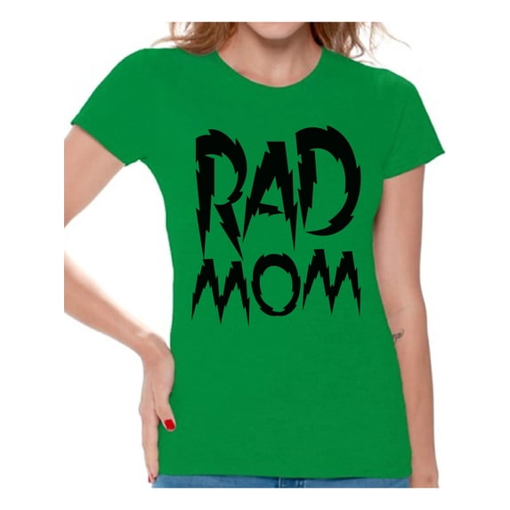 Awkward Styles Women's Rad Mom Cool Graphic T-shirt Tops Black Mother's Day