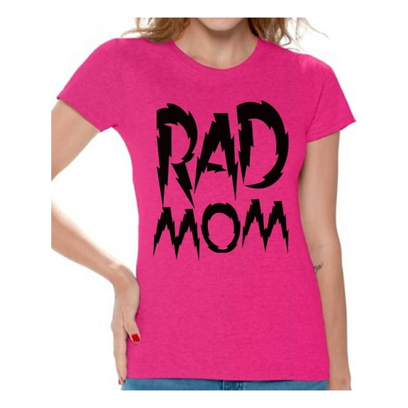 Awkward Styles Women's Rad Mom Cool Graphic T-shirt Tops Black Mother's Day