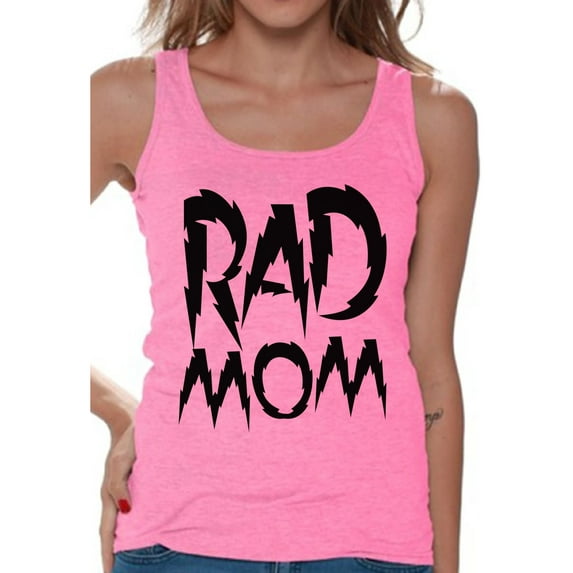 Awkward Styles Women's Rad Mom Cool Graphic Tank Tops Black Mother's Day