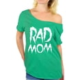 thumbnail image 1 of Awkward Styles Women's Rad Mom Funny Graphic Off Shoulder Tops T-shirt White Mothering, 1 of 4
