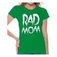 thumbnail image 1 of Awkward Styles Women's Rad Mom Funny Graphic T-shirt Tops White Mothering, 1 of 4