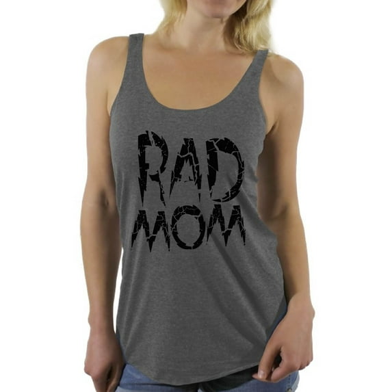 Awkward Styles Women's Rad Mom Graphic Racerback Tank Tops Vintage Raddest Mom
