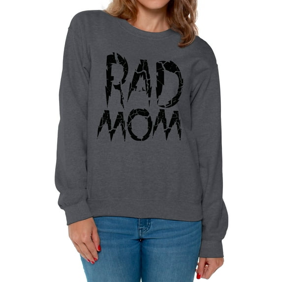Awkward Styles Women's Rad Mom Graphic Sweatshirt Tops Vintage Raddest Mom
