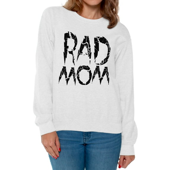 Awkward Styles Women's Rad Mom Graphic Sweatshirt Tops Vintage Raddest Mom