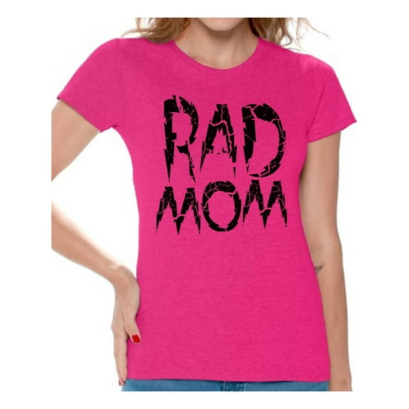 Awkward Styles Women's Rad Mom Graphic T-shirt Tops Vintage Raddest Mom