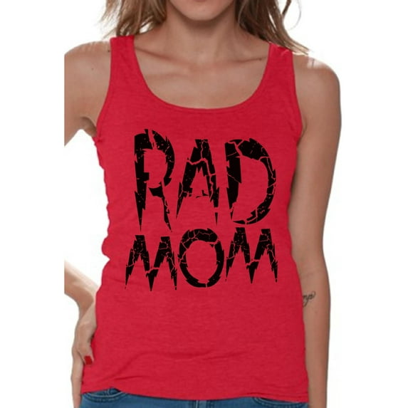 Awkward Styles Women's Rad Mom Graphic Tank Tops Vintage Raddest Mom