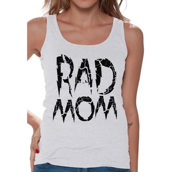 Awkward Styles Women's Rad Mom Graphic Tank Tops Vintage Raddest Mom