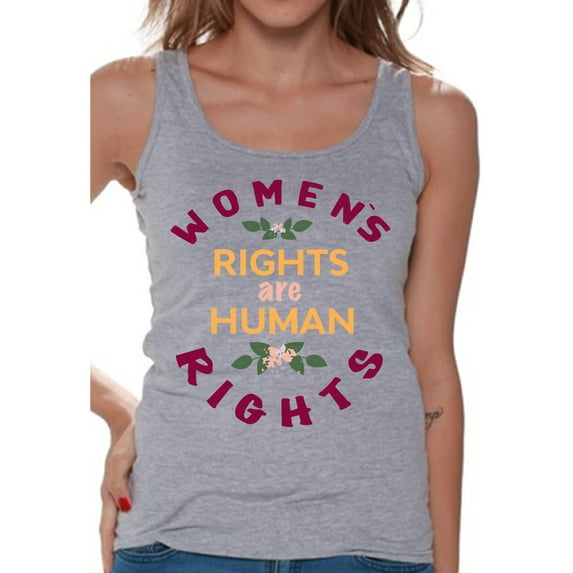 Awkward Styles Women's Rights are Human Rights Sleeveless Shirt Feminist Tank Tops for Women Feminism Protest Tanks