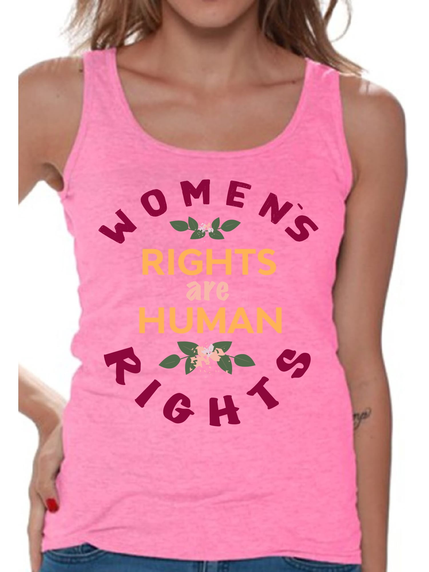 Protest Tops Example Awkward Styles Women's Rights are Human Rights Sleeveless Shirt ...