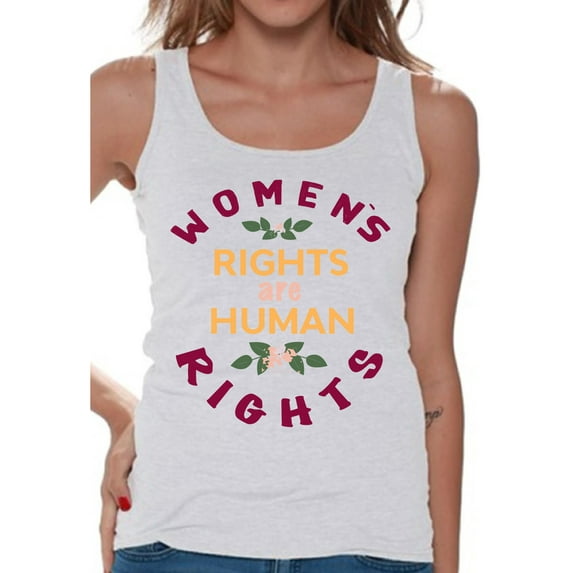 Awkward Styles Women's Rights are Human Rights Sleeveless Shirt Feminist Tank Tops for Women Feminism Protest Tanks