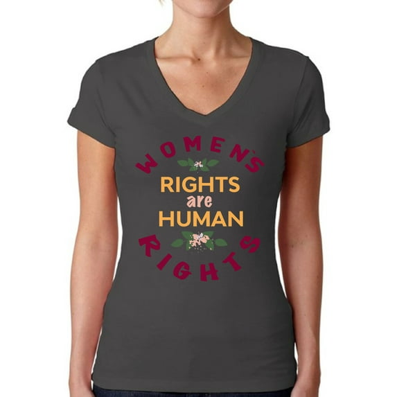 Awkward Styles Women's Rights are Human Rights T-shirt Feminist Vneck Shirts for Women Feminism Protest Tee