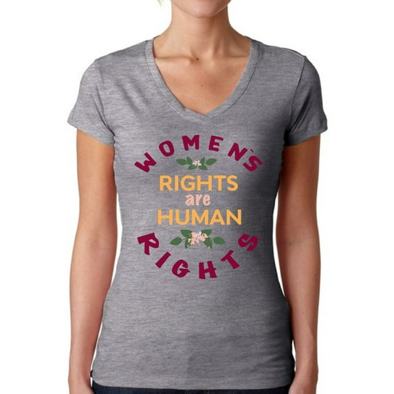 Awkward Styles Women's Rights are Human Rights T-shirt Feminist Vneck Shirts for Women Feminism Protest Tee