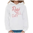 thumbnail image 1 of Awkward Styles Women's Rose All Day Relaxed Drinking Graphic Hoodie Tops Wine Lover Gift, 1 of 4