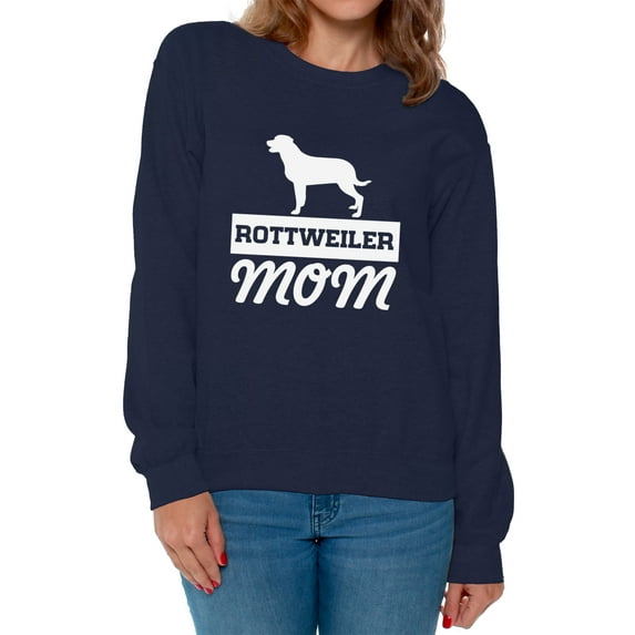 Awkward Styles Women's Rottweiler Mom Graphic Sweatshirt Tops Dog Mom Gift Idea