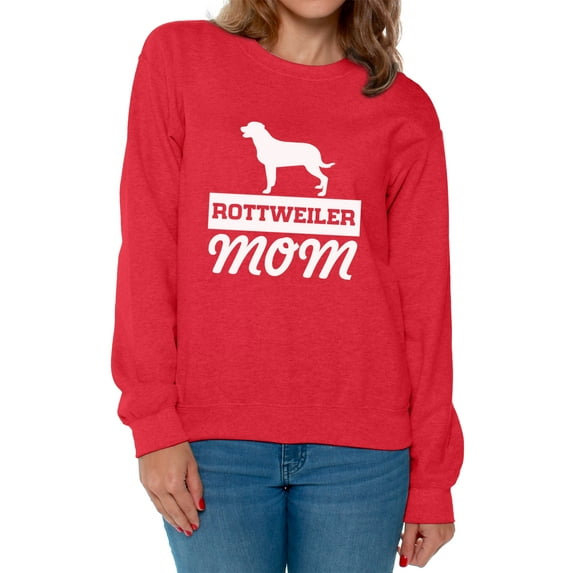 Awkward Styles Women's Rottweiler Mom Graphic Sweatshirt Tops Dog Mom Gift Idea