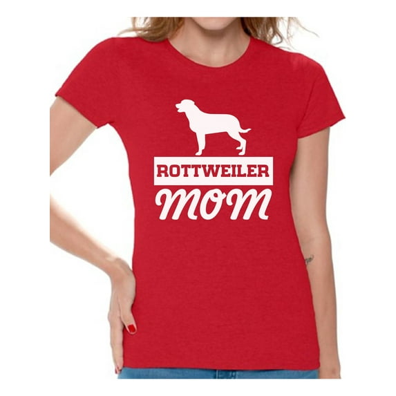 Awkward Styles Women's Rottweiler Mom Graphic T-shirt Tops Dog Mom Gift Idea