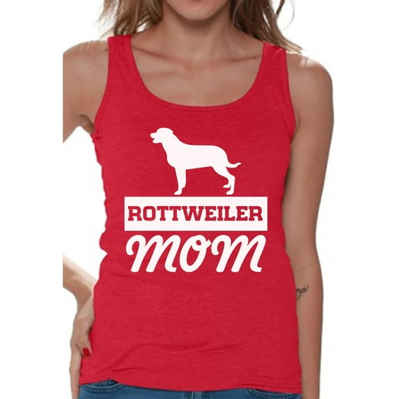 Awkward Styles Women's Rottweiler Mom Graphic Tank Tops Dog Mom Gift Idea