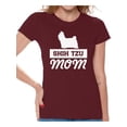 thumbnail image 1 of Awkward Styles Women's Shih Tzu Mom Graphic T-shirt Tops Funny Little Lion Mom, 1 of 4