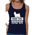 thumbnail image 1 of Awkward Styles Women's Shih Tzu Mom Graphic Tank Tops Funny Little Lion Mom, 1 of 4