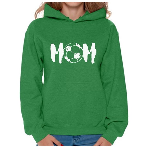 Awkward Styles Women's Soccer MOM Motherhood Graphic Hoodie Tops White Sport Mom Gift Idea