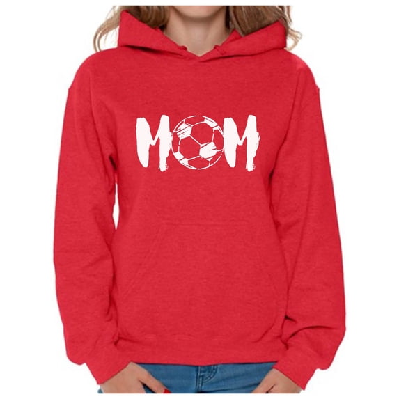 Awkward Styles Women's Soccer MOM Motherhood Graphic Hoodie Tops White Sport Mom Gift Idea