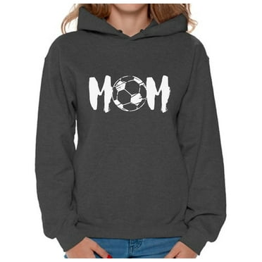 Awkward Styles Women's Soccer MOM Motherhood Graphic Hoodie Tops White Sport Mom Gift Idea