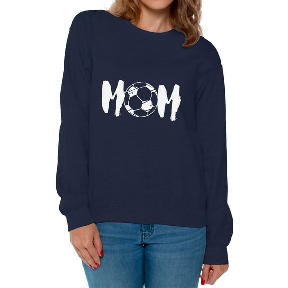 Awkward Styles Women's Soccer MOM Motherhood Graphic Sweatshirt Tops White Sport Mom Gift Idea