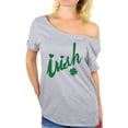 thumbnail image 1 of Awkward Styles Women's St Patrick's Day Shirts Off Shoulder Irish Shirts for Women Luck Green Irish Shamrock Shirt St Patrick's Day Tee St Patrick Day Party Green Shamrock Tshirt Proud Irish Roots, 1 of 4