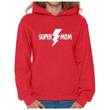 Awkward Styles Women's Super Mom Mothering Graphic Hoodie Tops Gift For Mom