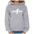 thumbnail image 1 of Awkward Styles Women's Super Mom Mothering Graphic Hoodie Tops Gift For Mom, 1 of 4