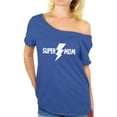 thumbnail image 1 of Awkward Styles Women's Super Mom Mothering Graphic Off Shoulder Tops T-shirt Gift For Mom, 1 of 4