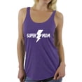 thumbnail image 1 of Awkward Styles Women's Super Mom Mothering Graphic Racerback Tank Tops Gift For Mom, 1 of 4